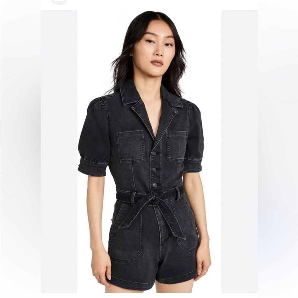 Paige Black Denim Romper